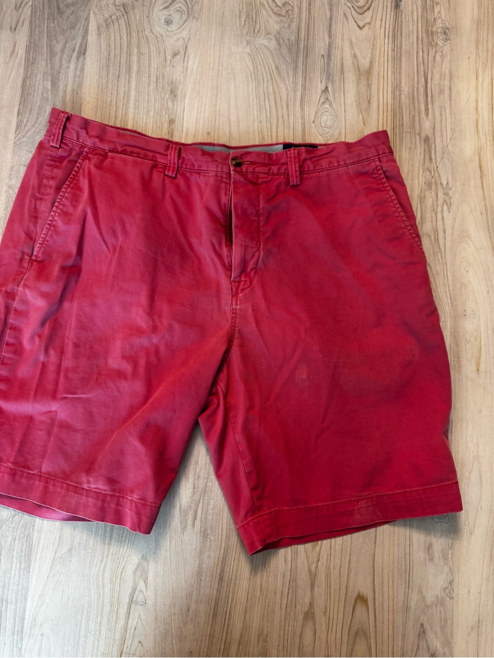 Polo by Ralph Lauren Red Flat Front Chino Shorts